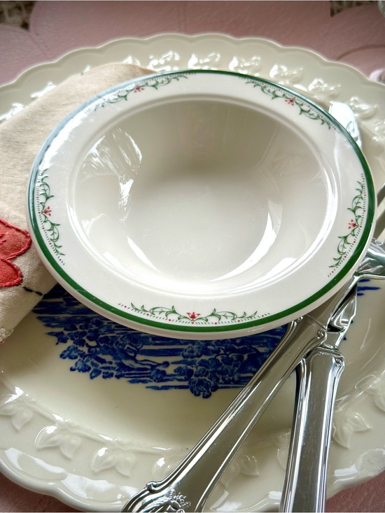 Homer Laughlin Other - Homer Laughlin Seville Fruit Berry Bowl Green Floral Restaurant Ware